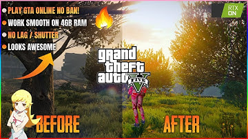 I Made GTA 5 Graphics Mod That Works On GTA Online & 4GB RAM No GPU! (No Ban)
