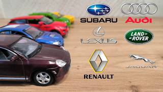 Car Logos of Porsche, Audi, Jaguar, Subaru, Lexus, Renault, Land-Rover, Toyota