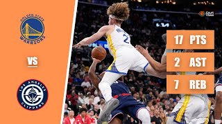 Brandin Podziemski - 17 Points, 2 Assists, 7 Rebounds vs Clippers - 2025 Season