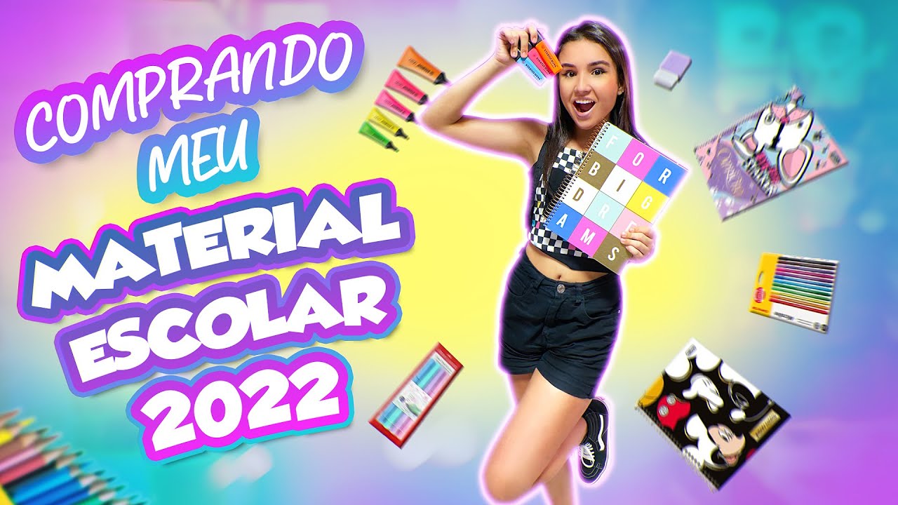 COMPRANDO MEU MATERIAL ESCOLAR 2022 - ANA JULIA SOUZA 