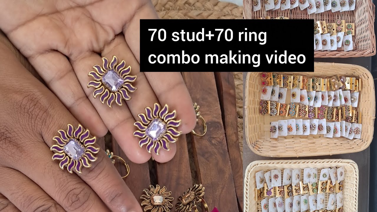 Making of 70 studs+ 70rings/Ring in different way/my style/Direct US shipping/Bulk order/Home maker 