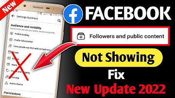 Facebook followers and public content option not showing fix | followers and public content not show
