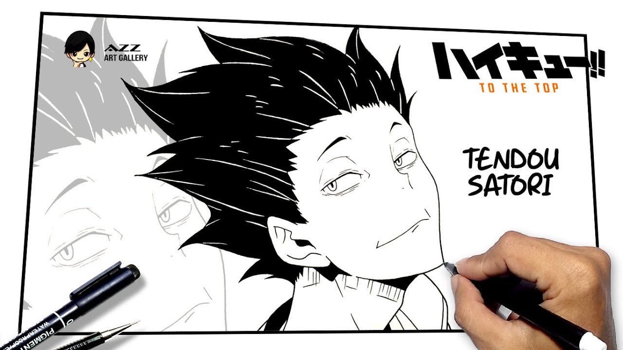 How To Draw Tendou Satori From Haikyuu Youtube