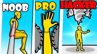 NOOB vs PRO vs HACKER  No Pain No Gain! | Gameplay Satisfying Games (Android,iOS)