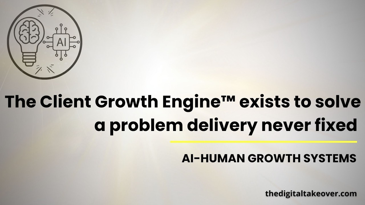 The Client Growth Engine™ exists to solve a problem delivery never fixed