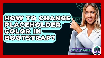 How To Change Placeholder Color In Bootstrap? - Next LVL Programming