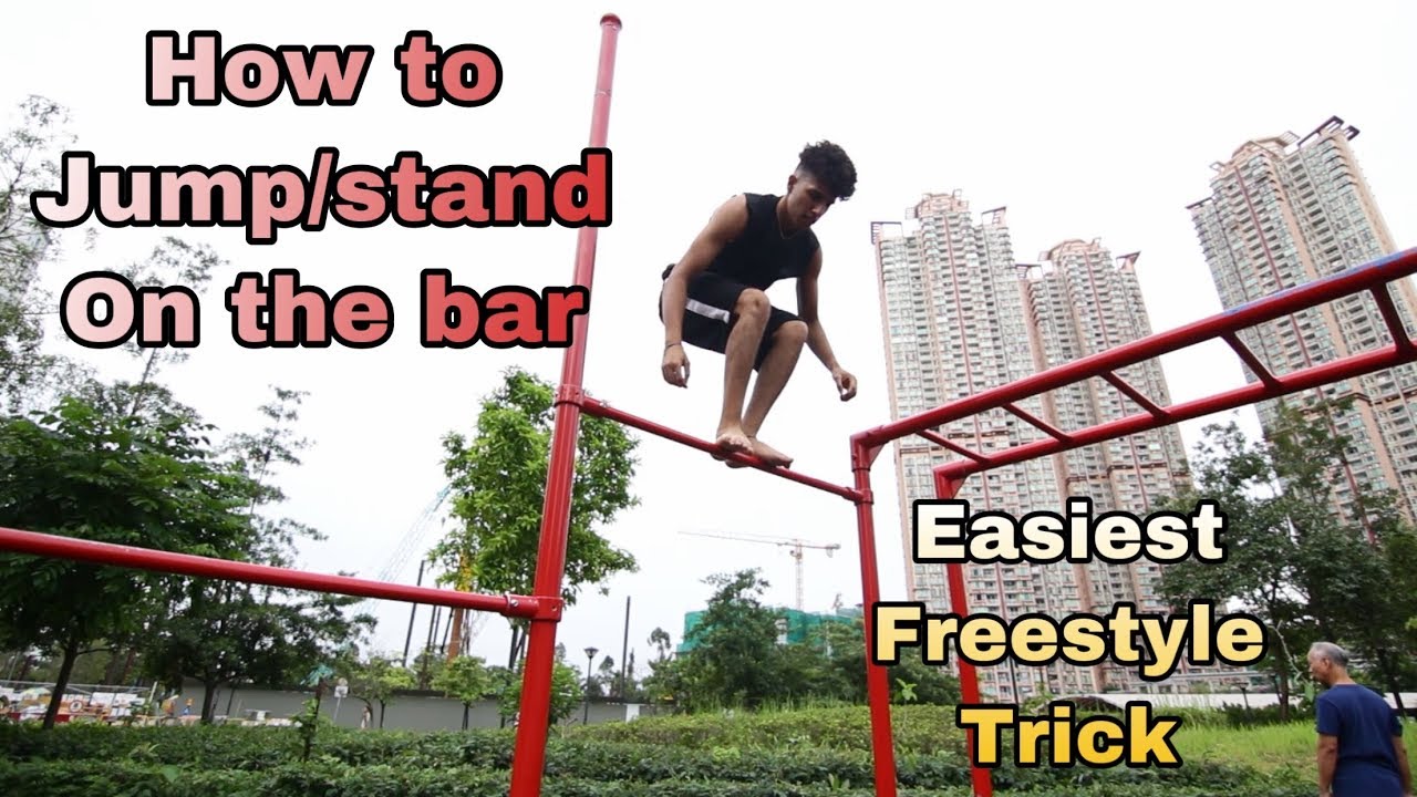 Street workout How To Stand/Jump On The Bar (EASIEST TRICK!) YouTube