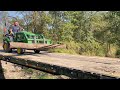 How to Build a Bridge for a Tractor:  The Pomifera Guy Homestead 45 ft Bridge Build