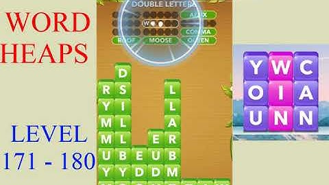 Word Heaps Level 171 - 180 | All Answers | Walkthrough