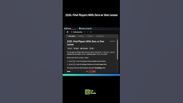 Leetcode 2225. Find Players With Zero or One Losses #shorts #python  #leetcode #coding