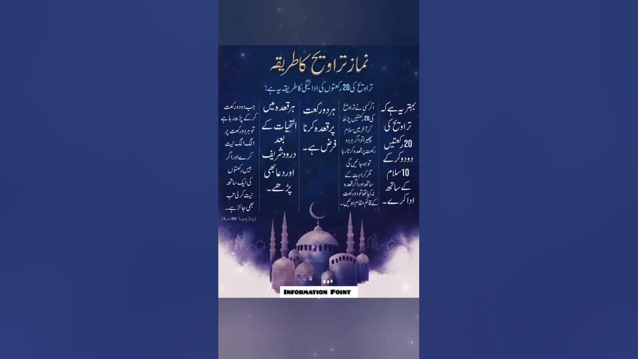 how-to-offer-taraweeh-prayer-namaz-e-taraweeh-padhne-ka-tarika