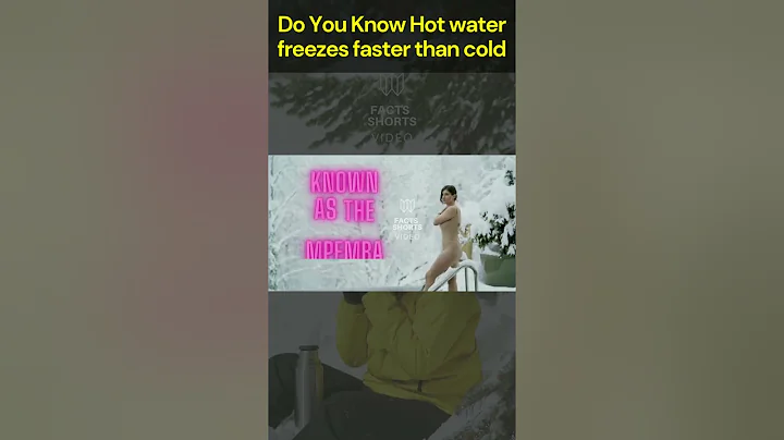 Do You Know Hot water freezes faster than cold? #facts #shorts #video #youtubeshorts #hot #water