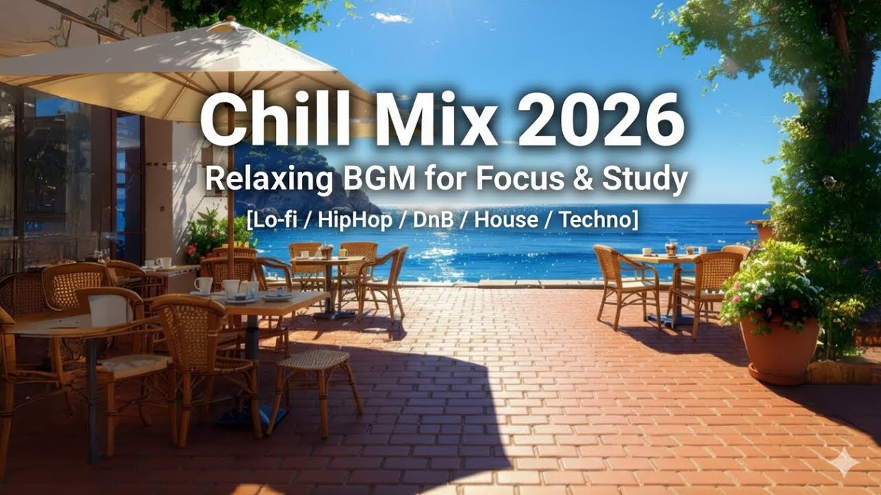 Chill Mix 2026 - Relaxing BGM for Focus & Study [Lo-fi / HipHop / R&B / DnB / House / Techno]作業用