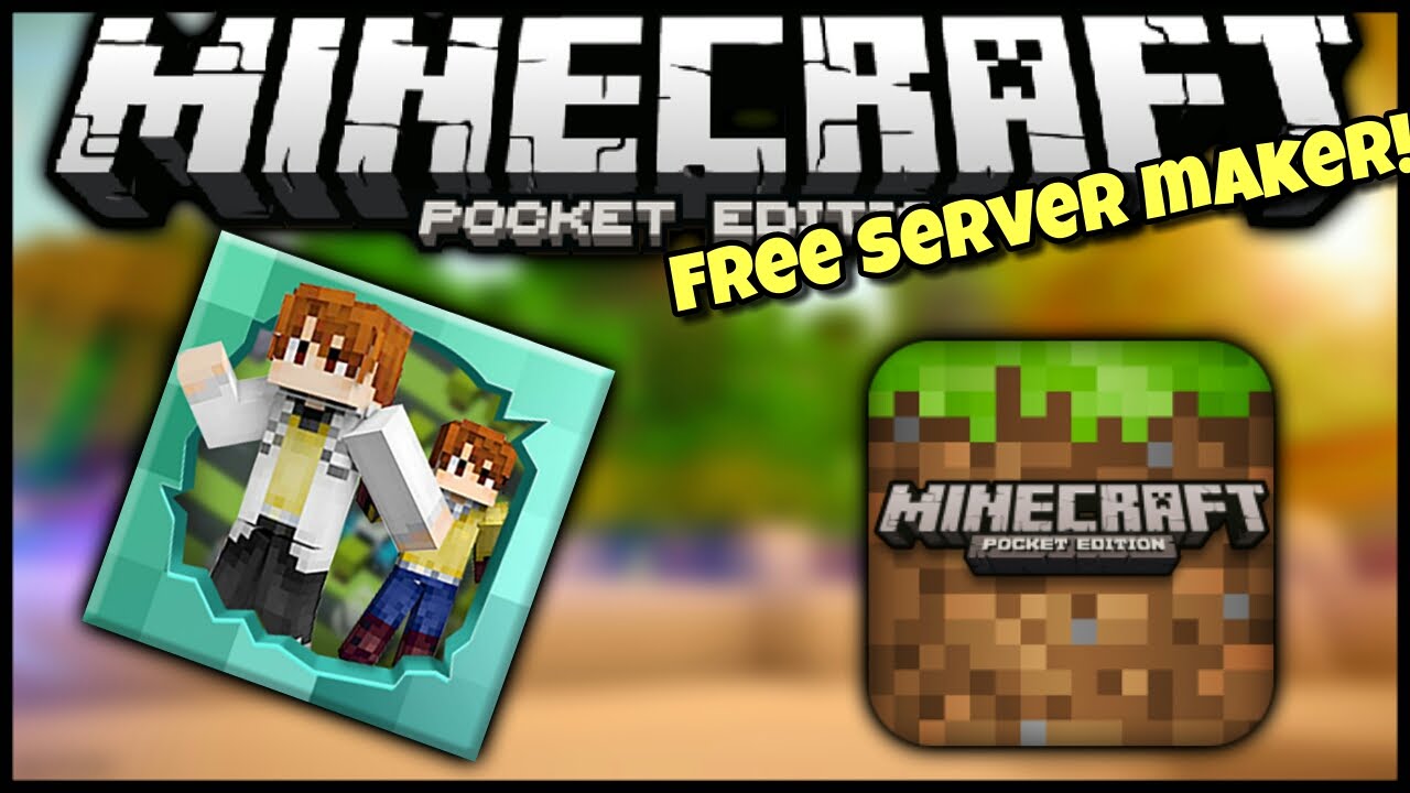 Make A Free Mcpe Server Play With Friends Mcpe Multiplayer App Minecraft Pocket Edition Youtube