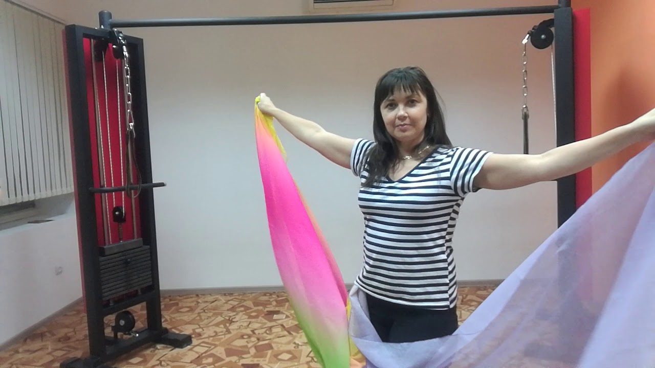 Танцевальная связка с 2 платками - YouTube