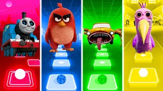 Thomas the Train Vs Angry Birds Red Vs Car Eater Vs OPILA BIRD - Tiles Hop EDM Rush!