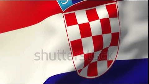 Croatia flag waving in the wind. Looping sun rises style. Animation loop Stock video by