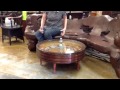 Antique game table, authentic roulette wheel! - YouTube