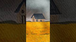 Golden field💛 painting                              #shorts#trendingshorts#painting#houseart