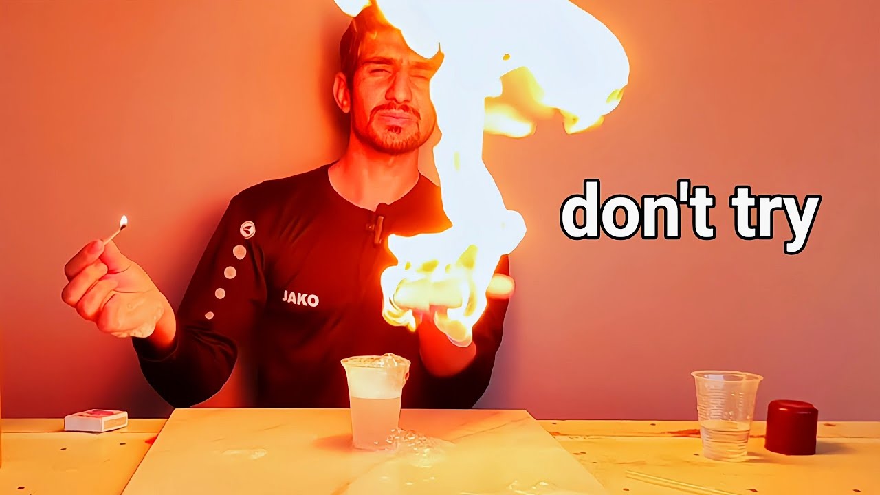 holding fire in hand|science experiment