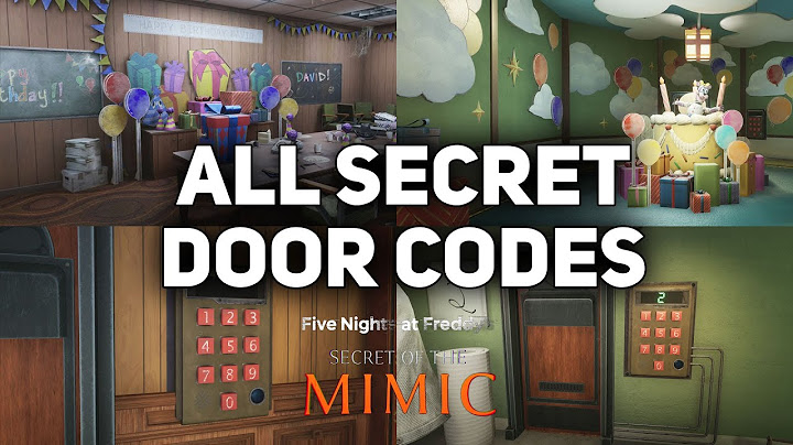 All Secret Door Codes Combinations - FNAF Secret of The Mimic