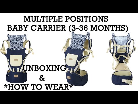 Baby Carrier for Baby 3-36 months Unboxing and How to wear it - Ergonomic and Comfortable