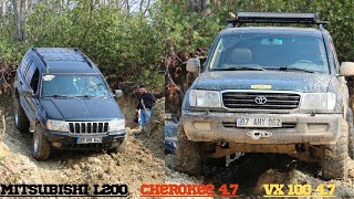 L200 vs Jeep Cherokee 4.7 vs TOYOTA Land Cruiser vx100  OFF ROAD 4WD JEEP SAFARİ @TURKIYE  ( 2.ETAP)