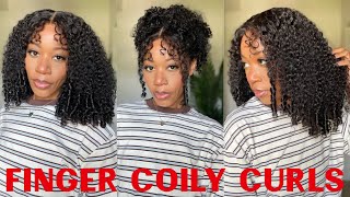 I Didn’t Use Glue & It STILL Stayed Put! The Bangs, The VOLUME!😍| Curly Wig Install Ft. Klaiyi Hair