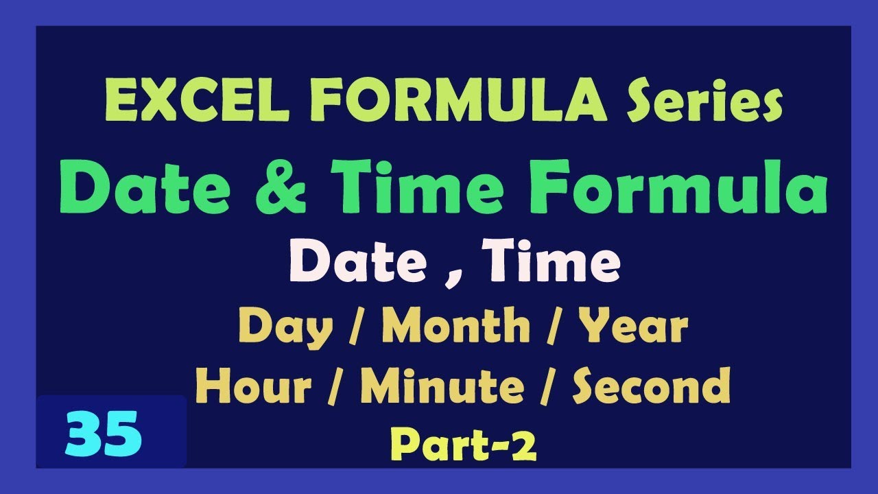 Date And Time Function In Excel Part 2 Excel Formula PDF Solution Date And Time Function In Excel Part 2 Excel Formula PDF Solution