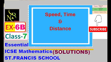 Ex-6B "Speed,Time and Distance" SOLUTIONS Essential ICSE MATHS CLASS 7 @nbclasses9951