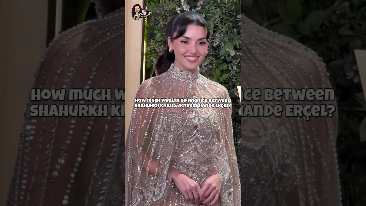 Shahrukh Khan and Turkish Actress Hande Er&ccedil;el Wealth Difference #shahrukh #handeer&ccedil;el #joyawards