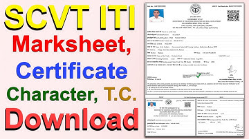 SCVT ITI certificate marksheet download kaise kare || SCVT ITI Character, T.C. Download