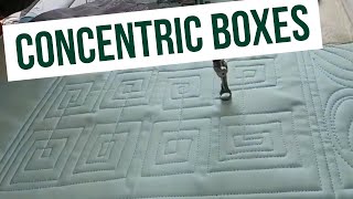 ALLOVER QUILTING CONCENTRIC BOXES: An Easy Free Motion Linear Quilting Design
