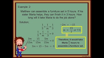 Gen-Math: Application of Rational Equations and Inequalities
