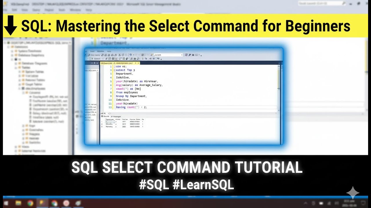 SQL: Mastering the Select Command for Begginers - YouTube