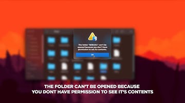 How to fix "THE FOLDER CAN