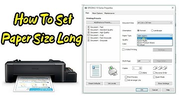 HOW TO CUSTOMIZE AND PRINT LONG SIZE IN EPSON L120-TAGALOG
