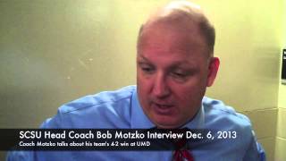St. Cloud State Interviews with Bob Motzko and Jonny Brodzinski after 4-2 win
