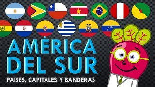 AMERICA DEL SUR 🌎 Paises Capitales Banderas Mapas Geo