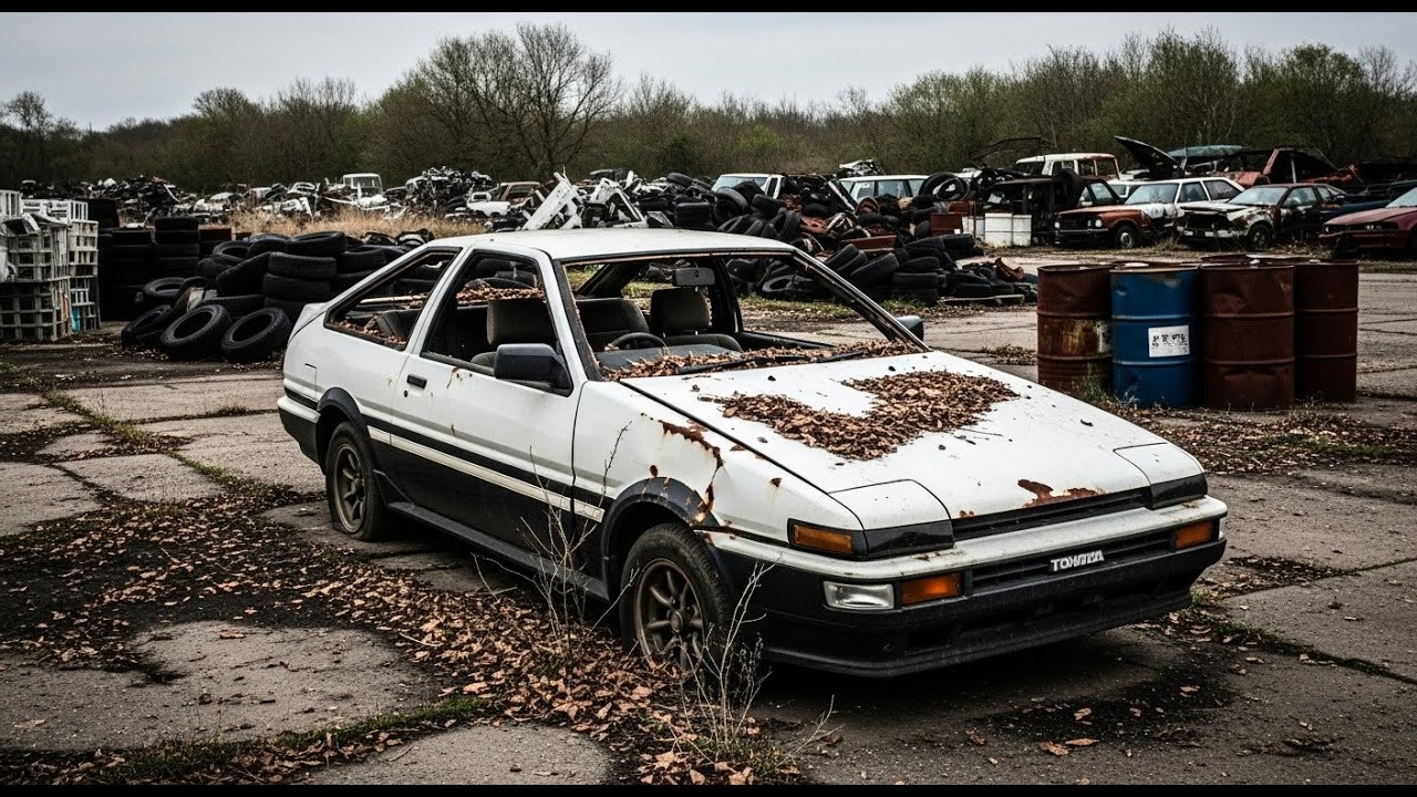 ASMR Car Restoration | Pearl White Toyota AE86 Trueno 1985 Full Rebuild from Abandoned to Stunning