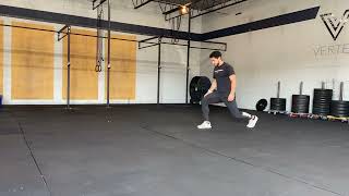 Knees over toes walking lunge