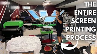 Screen Printing TShirts From Start To Finish | The Entire Screen Printing Process