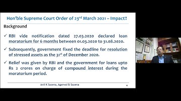 Bank Audit 2021 - Part I - Impact of Supreme Court Order by CA Anil K Saxena
