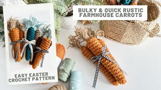 Rustic Farmhouse Carrots Crochet Pattern Wealth