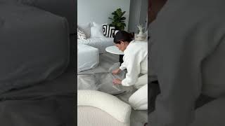 Unbox my new boucle office chair from BIGW