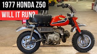 1977 Honda Z50 First Start In 25 Years!