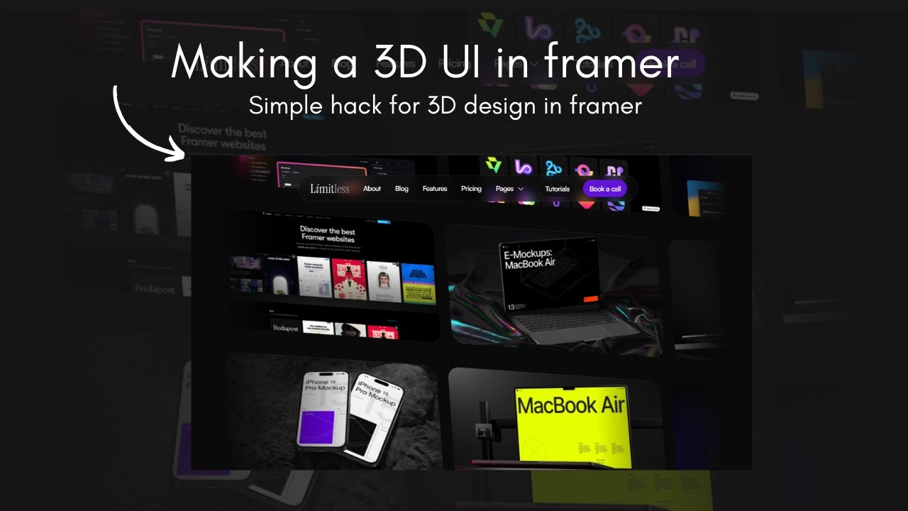 How to Create a Stunning 3D UI in Framer | Modern 3D Website Design ...