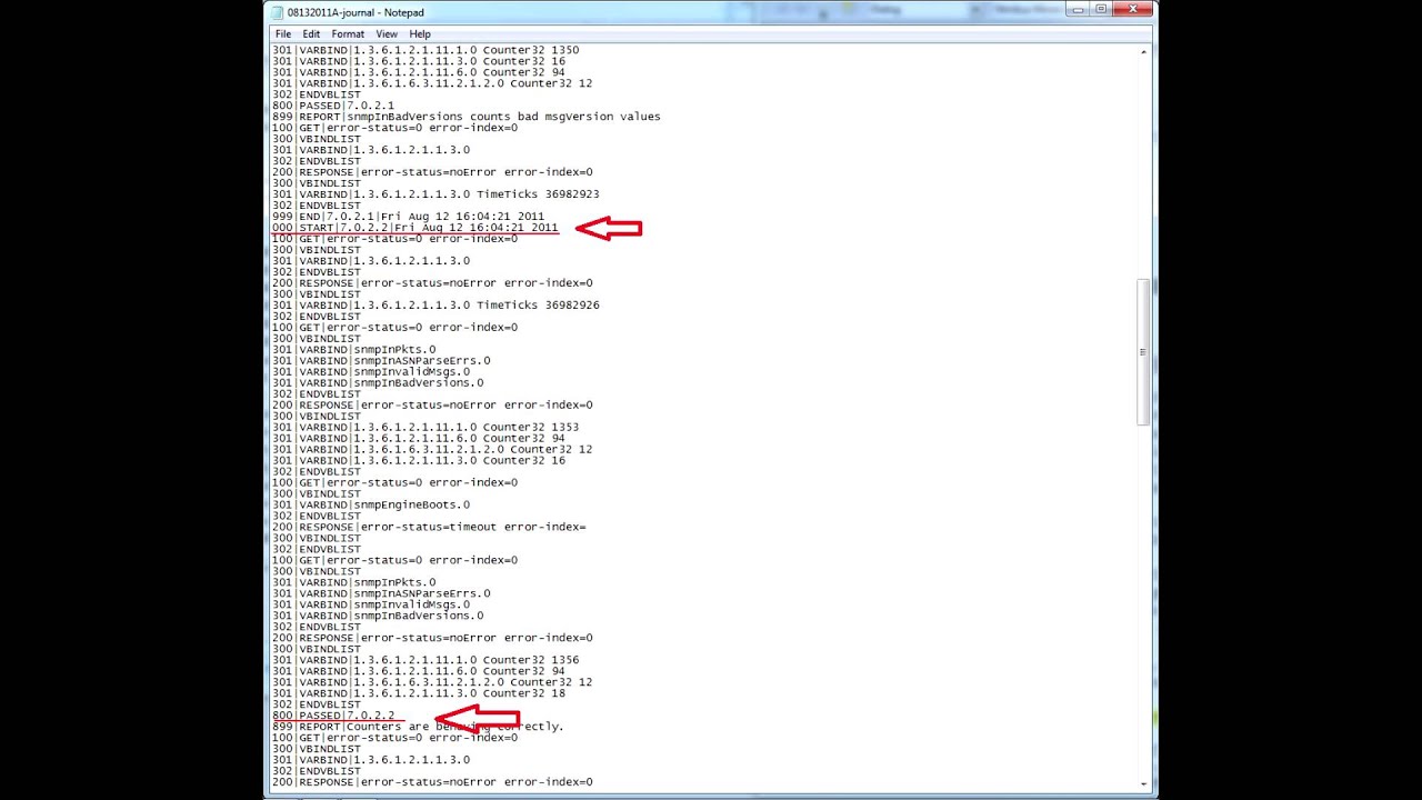Saving SNMP Test Results With the Journal | SilverCreek SNMP Test Suite