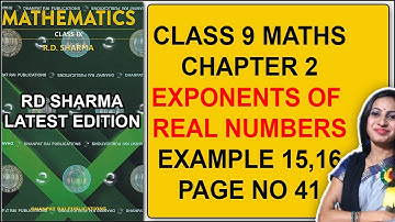 RD Sharma Class 9 Maths Chapter 2 Example 15,16 | Page no 41 | 9th Class Maths RD Sharma Solution
