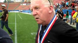 Dave Mercer of Knowsley Youth Post-Game Dallas Cup